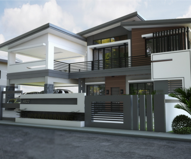 Thiết kế biệt thự mặt phố 2 tầng hiện đại tại Hưng Yên