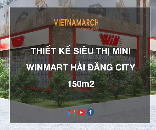 Thiết kế siêu thị mini Winmart 150m2 tại Hải Đăng City Mỹ Đình
