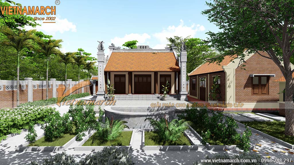 Bản vẽ thiết kế nhà thờ họ kết hợp nhà ngang tại Mê Linh Hà Nội > thiết kế nhà thờ họ kết hợp nhà ngang