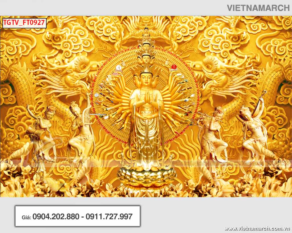 68+ Mẫu tranh tráng gương phòng thờ đẹp giá siêu rẻ mới nhất > Tranh tráng gương Phật nghìn mắt nghìn tay