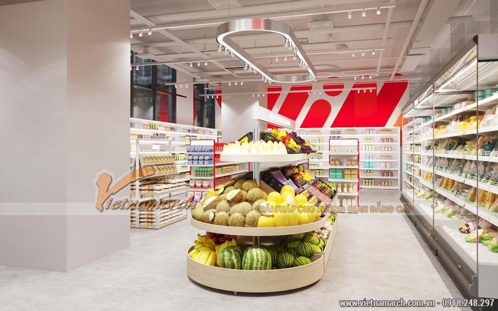 Dự án thiết kế siêu thị mini 130m2 tại tòa nhà New Skyline