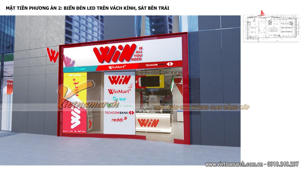 Thiết kế siêu thị mini Winmart tại Văn Quán