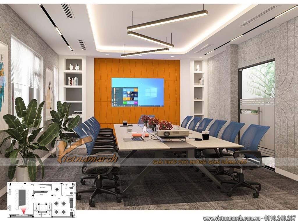 Thiết kế văn phòng công ty cung cấp thiết bị vật tư y tế G Med > Phòng họp rộng 30m2