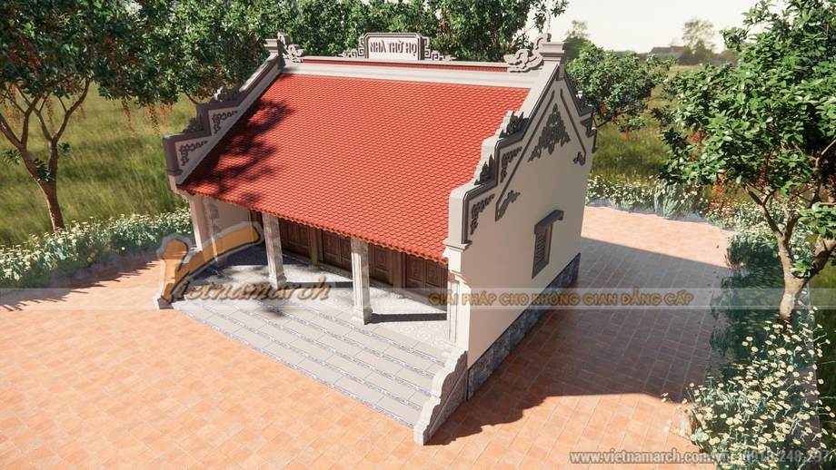 Dự án thiết kế nhà thờ họ 3 gian 2 mái 80m2 tại Đoan Hùng Phú Thọ > Thiết kế nhà thờ họ 3 gian 2 mái 80m2 tại Đoan Hùng Phú Thọ