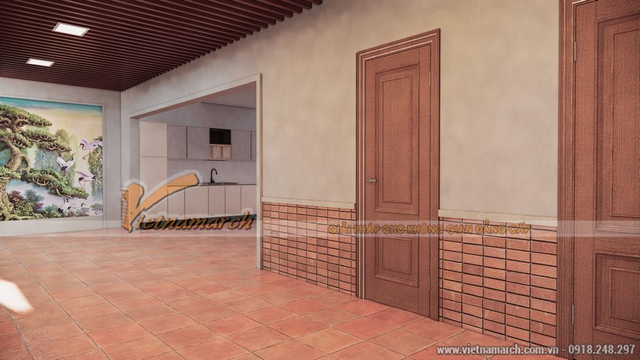 Mẫu nhà thờ họ 3 gian 4 mái chữ Nhất tại Lập Thạch Vĩnh Phúc > Mẫu nhà thờ họ 3 gian 4 mái chữ Nhất tại Lập Thạch Vĩnh Phúc
