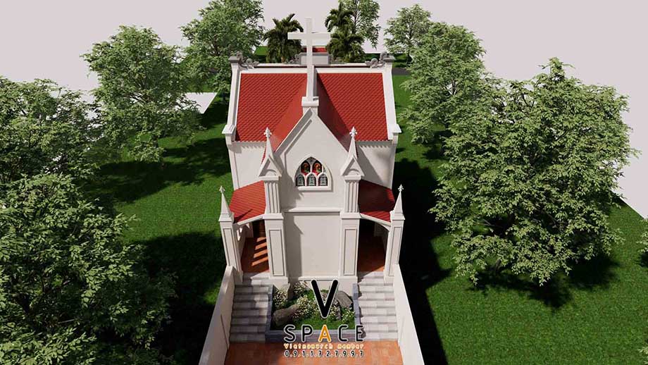Mẫu thiết kế nhà thờ Công giáo 75m2 tại Nghĩa Hưng - Nam Định > Biểu tượng thánh giá là biểu tượng quan trọng của người Công giáo