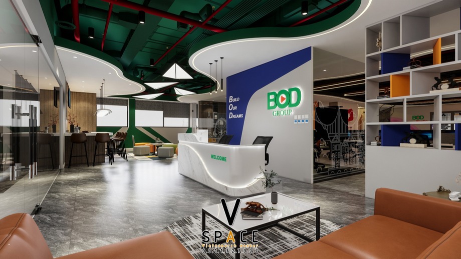 Dự án thiết kế văn phòng tập đoàn truyền thông BOD Group tại La Khê > Thiết kế văn phòng tập đoàn truyền thông BOD tại La Khê