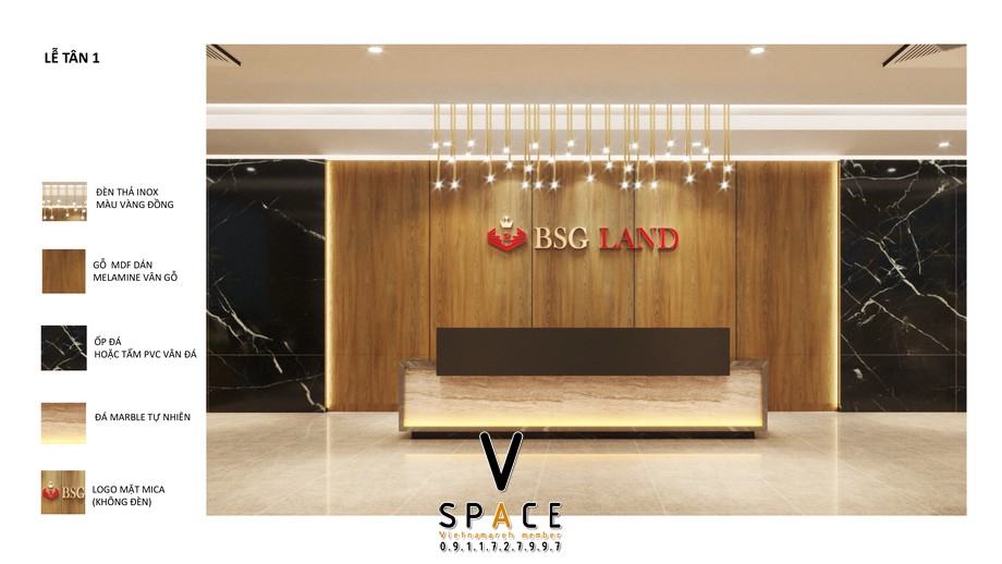 Phương án thiết kế văn phòng BSG tại R6 Royal City > Phương án thiết kế văn phòng BSG tại R6 Royal City