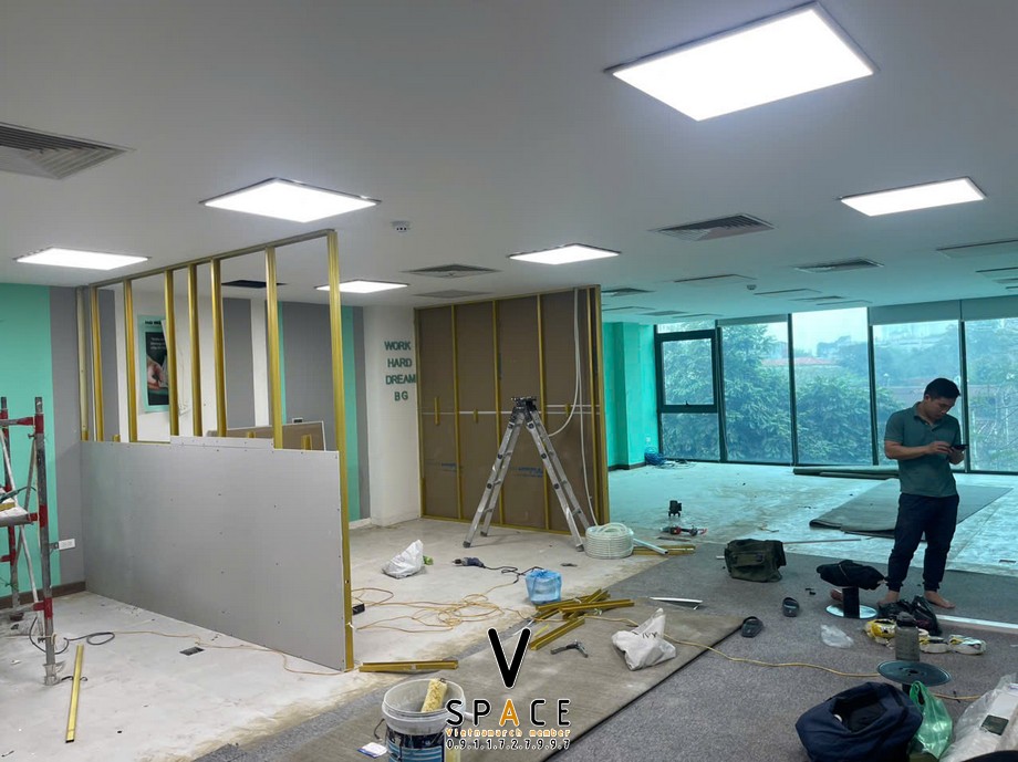 Thi công cải tạo văn phòng tại tầng 3 tòa nhà 11 ngõ 90 Khuất Duy Tiến