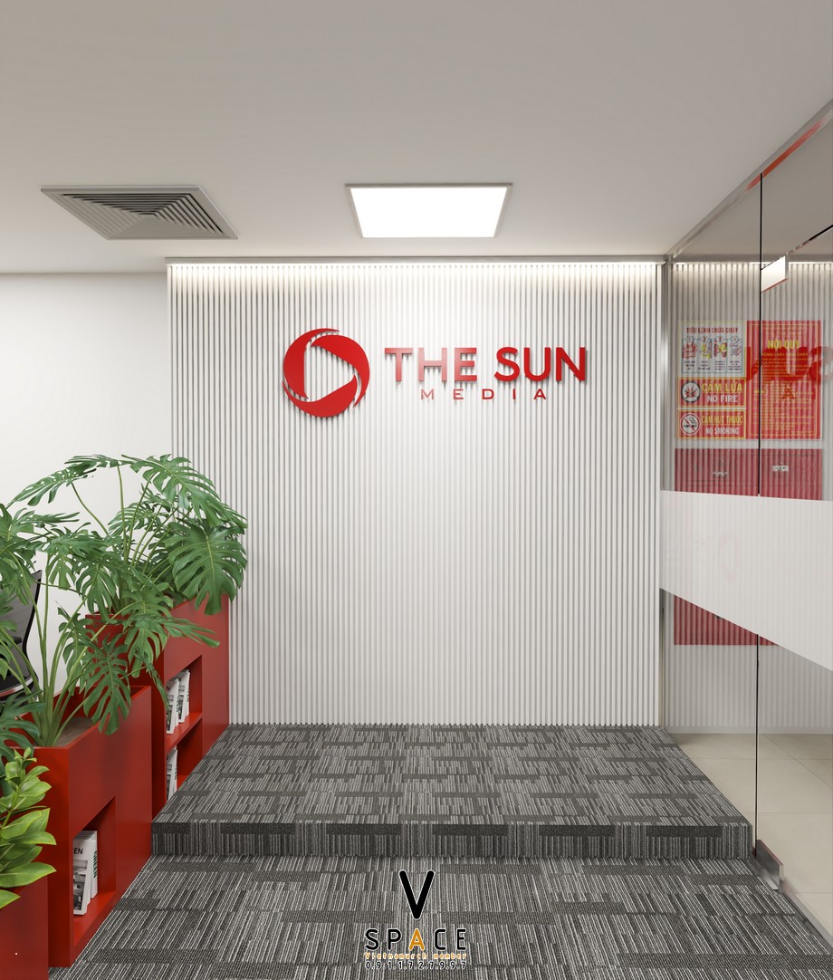 Bản vẽ 3D thiết kế văn phòng truyền thông The Sun Media 100m2 > 3D thiết kế văn phòng truyền thông The Sun Media 150m2