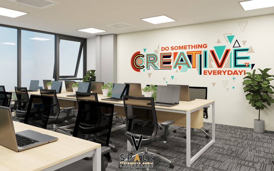 Bản vẽ 3D thiết kế văn phòng truyền thông The Sun Media 100m2