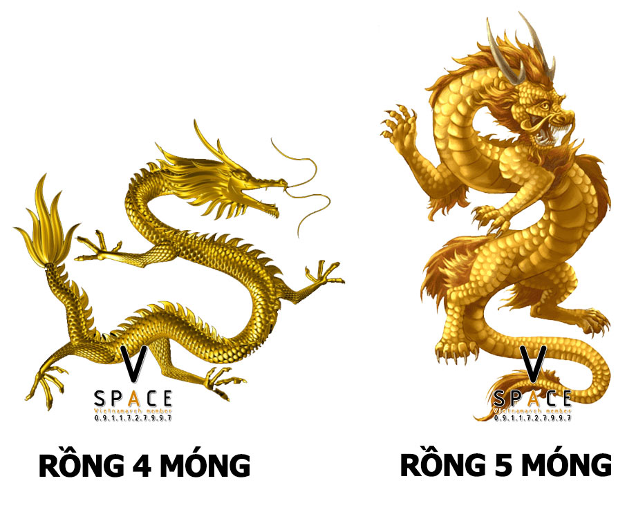 Sử dụng rồng 4 móng và rồng 5 móng khi nào?