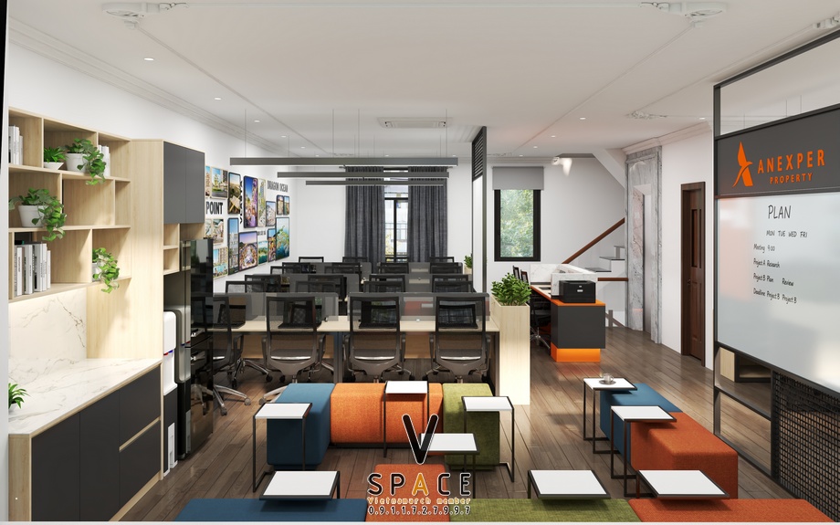 Thiết kế cải tạo văn phòng bất động sản Anexper tại Vinhomes Marina > Thiết kế cải tạo văn phòng bất động sản Anexper tại Vinhomes Marina