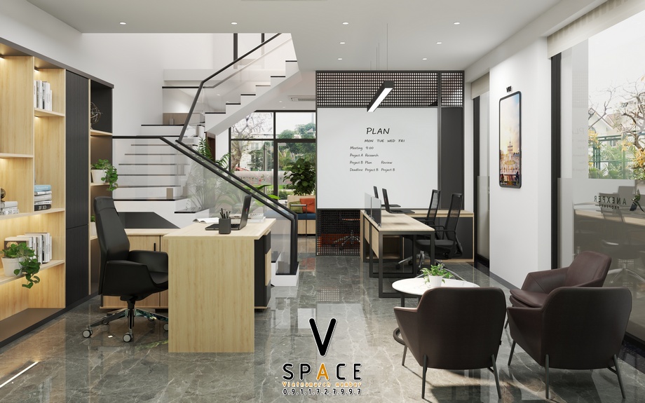Dự án thiết kế văn phòng 170m2 Anexper Thủy Nguyên > Dự án thiết kế văn phòng 170m2 Anexper Thủy Nguyên