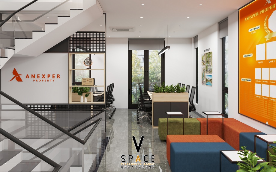 Dự án thiết kế văn phòng 170m2 Anexper Thủy Nguyên > Dự án thiết kế văn phòng 170m2 Anexper Thủy Nguyên