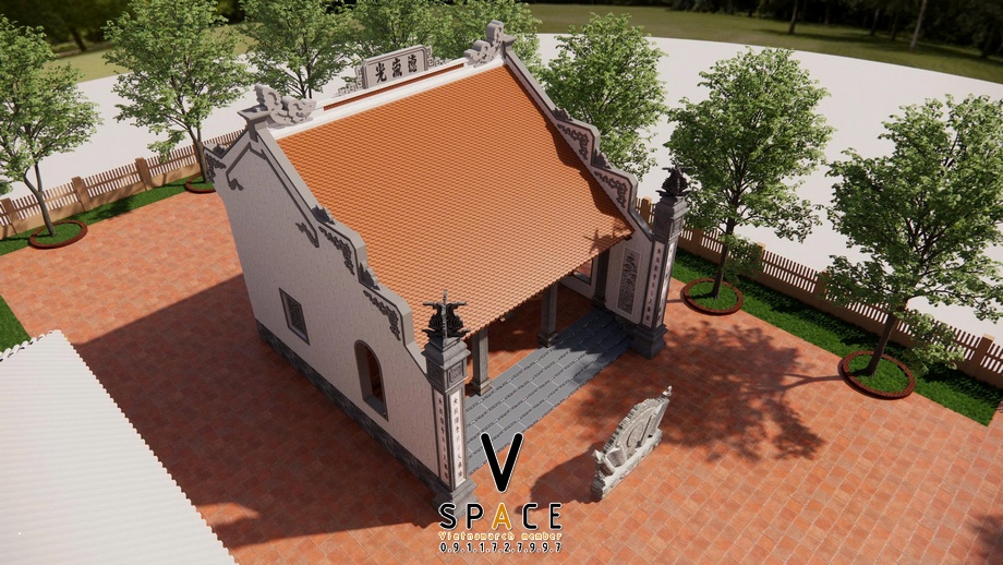 Nhà thờ họ 3 gian có cuốn thư đá tại Đông Tiền Hải Hưng Yên > Nhà thờ họ 3 gian có cuốn thư đá tại Đông Tiền Hải Hưng Yên