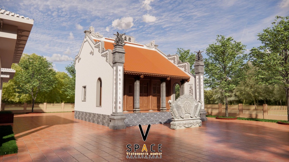 Nhà thờ họ 3 gian có cuốn thư đá tại Đông Tiền Hải Hưng Yên > Nhà thờ họ 3 gian có cuốn thư đá tại Đông Tiền Hải Hưng Yên