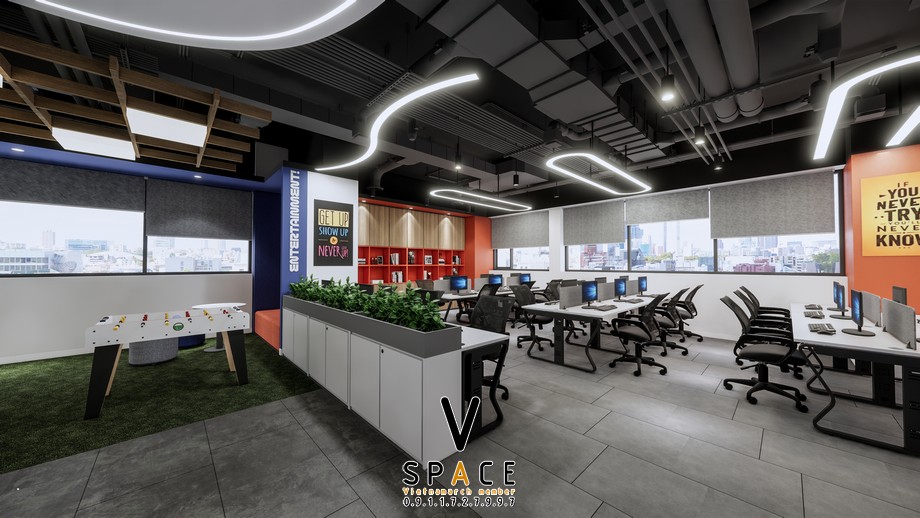 Thiết kế văn phòng công ty giải trí Wetube 500m2 > Thiết kế văn phòng công ty giải trí Wetube 500m2