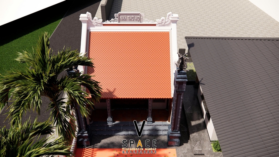 Thiết kế nhà thờ họ 2 mái kết hợp nhà ở tại xã Tân Kỳ Nghệ An > Thiết kế nhà thờ họ 2 mái kết hợp nhà ở tại xã Tân Kỳ Nghệ An
