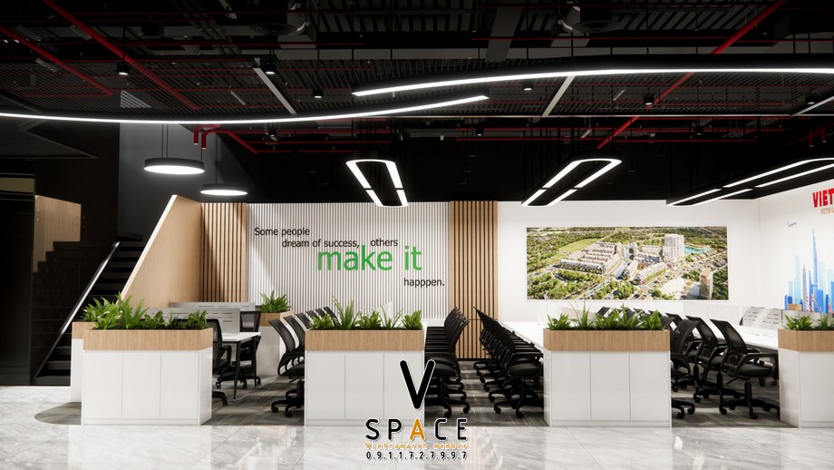 Phương án thiết kế nội thất văn phòng 1400m2 tại Thạch Thất Hà Nội > Phương án thiết kế nội thất văn phòng 1400m2 tại Thạch Thất