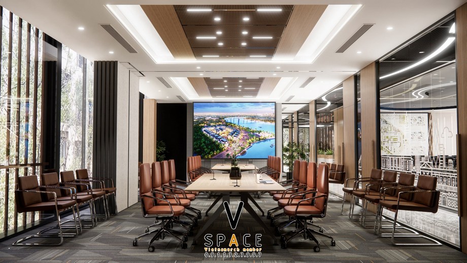 Phương án thiết kế nội thất văn phòng 1400m2 tại Thạch Thất Hà Nội > Phương án thiết kế nội thất văn phòng 1400m2 tại Thạch Thất