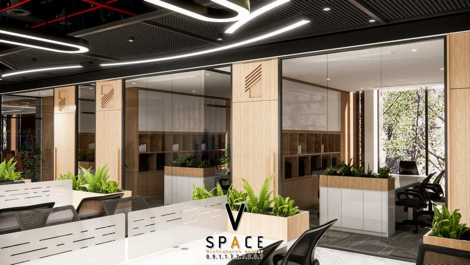 Phương án thiết kế nội thất văn phòng 1400m2 tại Thạch Thất Hà Nội > Phương án thiết kế nội thất văn phòng 1400m2 tại Thạch Thất