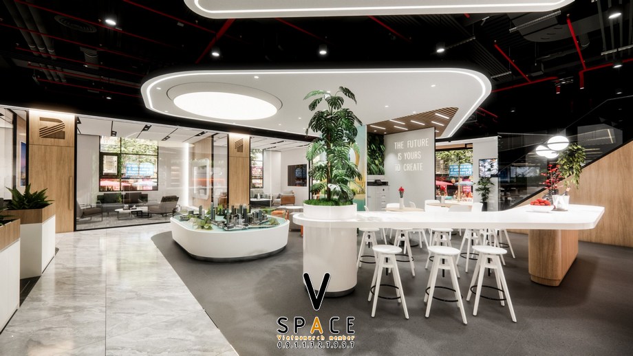 Phương án thiết kế nội thất văn phòng 1400m2 tại Thạch Thất Hà Nội > Phương án thiết kế nội thất văn phòng 1400m2 tại Thạch Thất