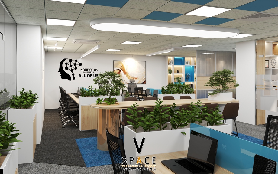 Dự án thiết kế văn phòng 120m2 NTBOOKS 83 Nguyễn Khang > Dự án thiết kế văn phòng 120m2 NTBOOKS 83 Nguyễn Khang