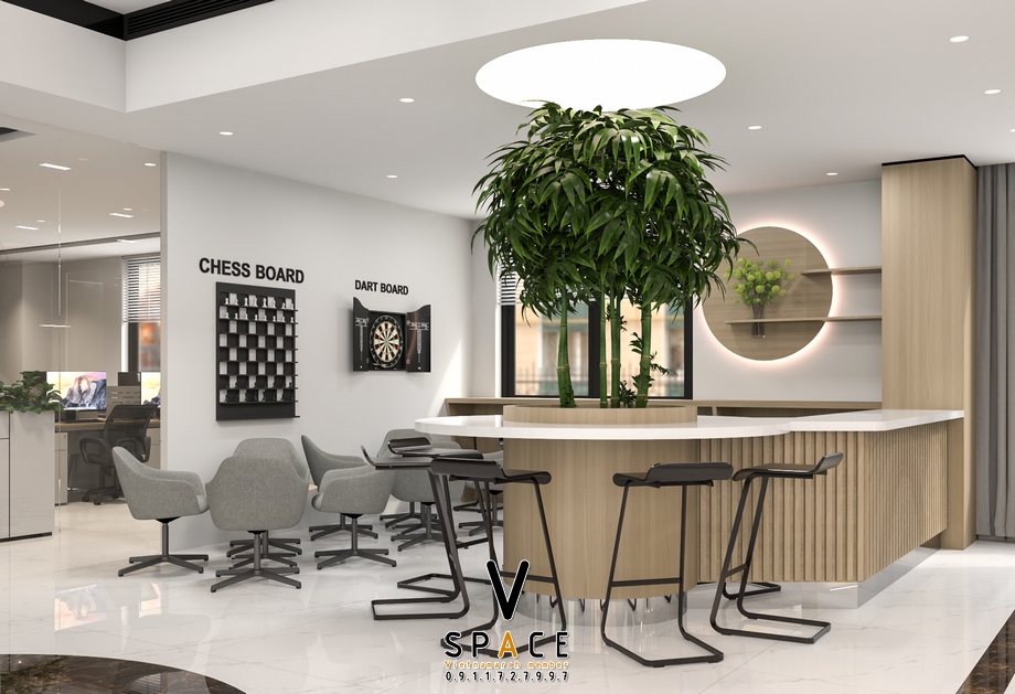 Phối cảnh 3D bản vẽ thiết kế văn phòng 660m2 VMI Lào Cai > Phối cảnh 3D bản vẽ thiết kế văn phòng 660m2 VMI Lào Cai