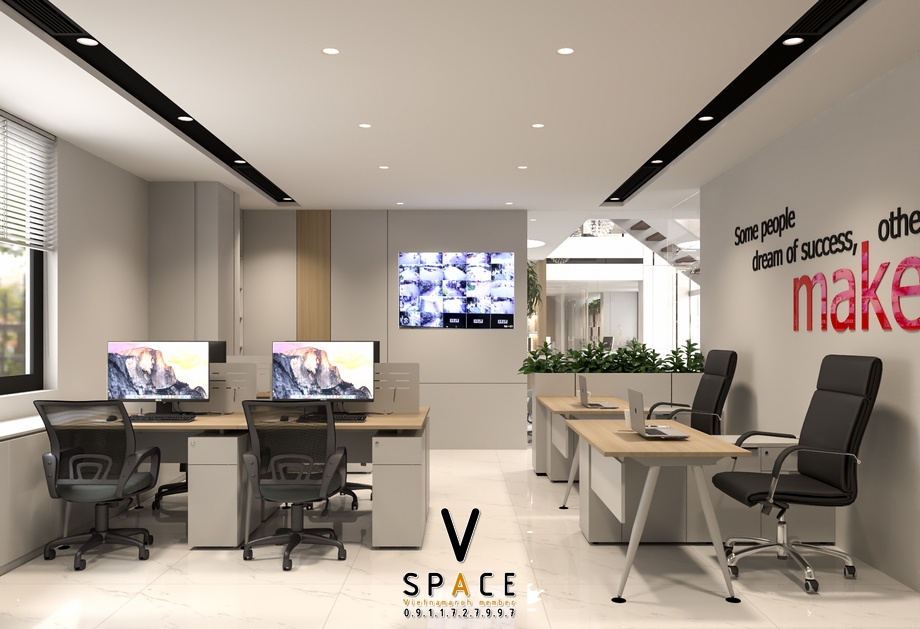 Phối cảnh 3D bản vẽ thiết kế văn phòng 660m2 VMI Lào Cai > Phối cảnh 3D bản vẽ thiết kế văn phòng 660m2 VMI Lào Cai