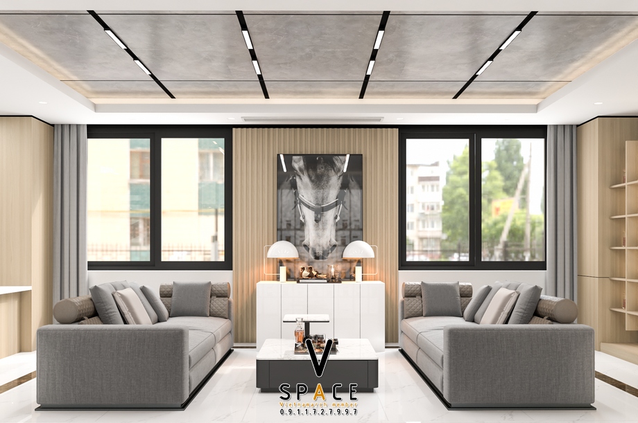 Phối cảnh 3D bản vẽ thiết kế văn phòng 660m2 VMI Lào Cai > Phối cảnh 3D bản vẽ thiết kế văn phòng 660m2 VMI Lào Cai