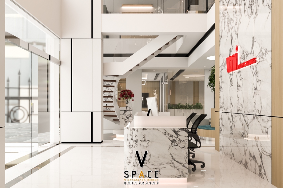 Phối cảnh 3D bản vẽ thiết kế văn phòng 660m2 VMI Lào Cai > Phối cảnh 3D bản vẽ thiết kế văn phòng 660m2 VMI Lào Cai