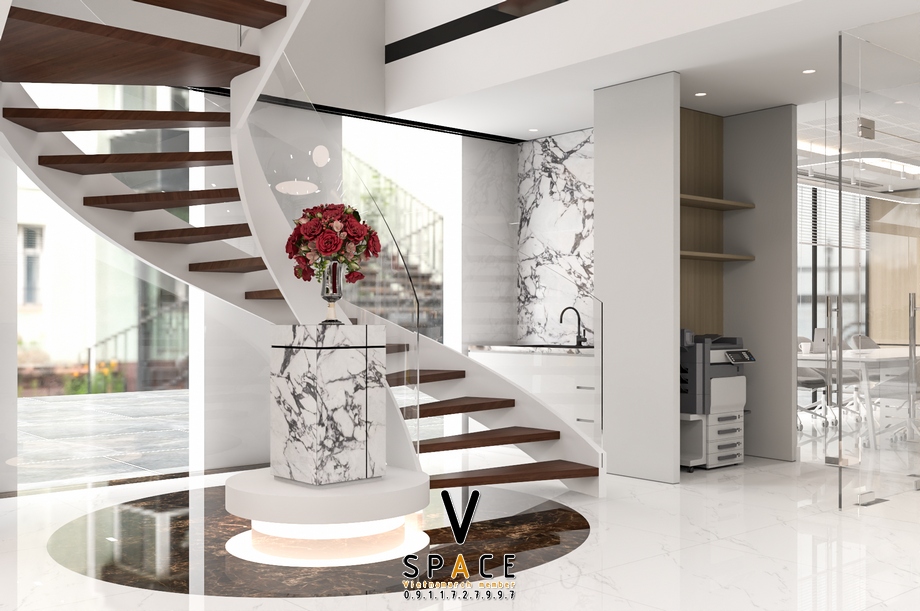 Phối cảnh 3D bản vẽ thiết kế văn phòng 660m2 VMI Lào Cai > Phối cảnh 3D bản vẽ thiết kế văn phòng 660m2 VMI Lào Cai