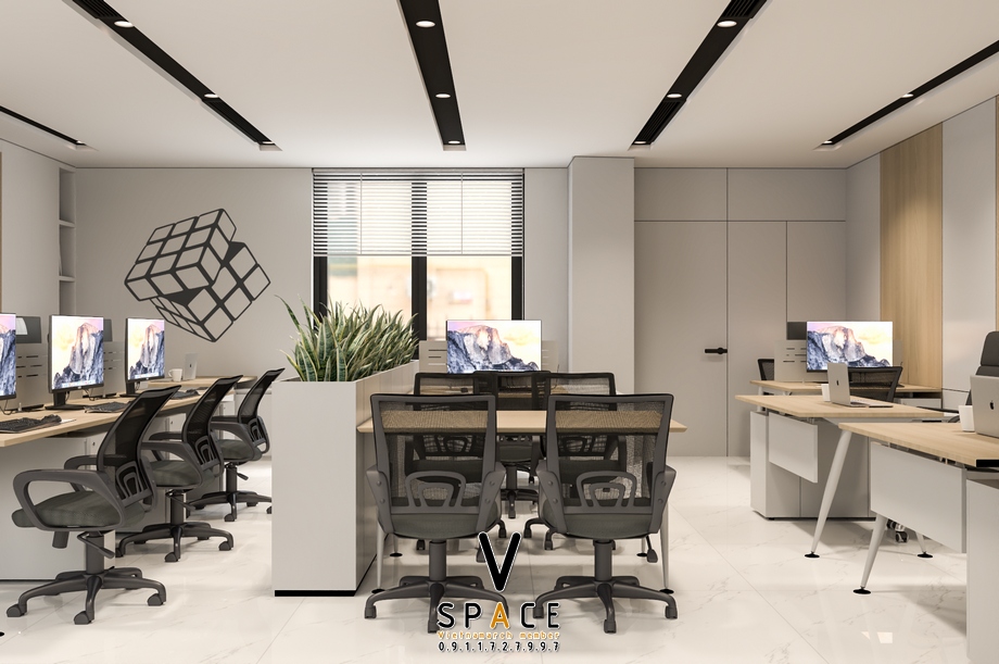Phối cảnh 3D bản vẽ thiết kế văn phòng 660m2 VMI Lào Cai > Phối cảnh 3D bản vẽ thiết kế văn phòng 660m2 VMI Lào Cai