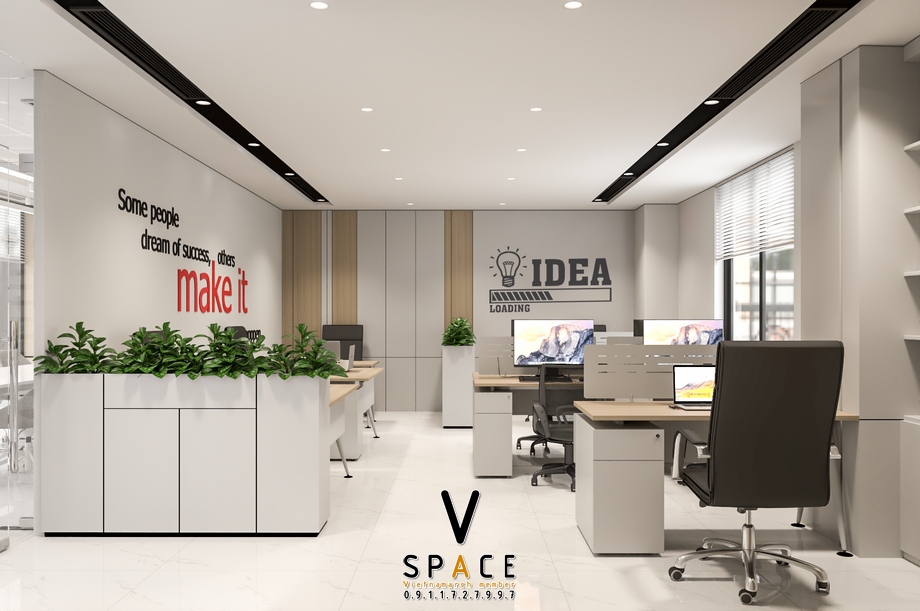 Phối cảnh 3D bản vẽ thiết kế văn phòng 660m2 VMI Lào Cai > Phối cảnh 3D bản vẽ thiết kế văn phòng 660m2 VMI Lào Cai