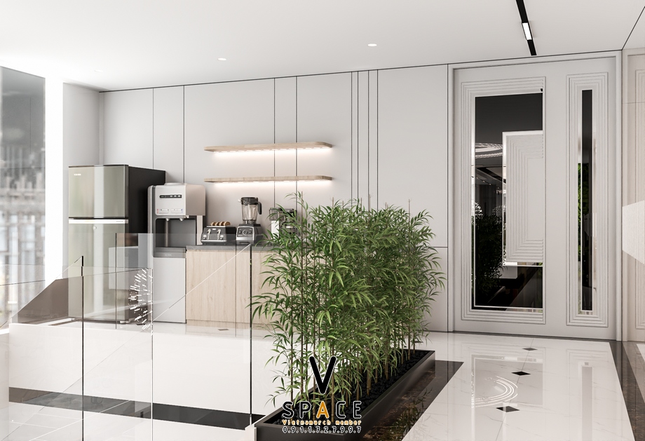 Phối cảnh 3D bản vẽ thiết kế văn phòng 660m2 VMI Lào Cai > Phối cảnh 3D bản vẽ thiết kế văn phòng 660m2 VMI Lào Cai