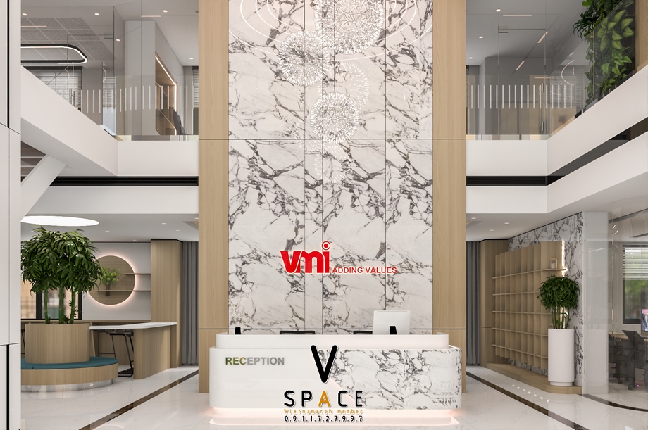 Phối cảnh 3D bản vẽ thiết kế văn phòng 660m2 VMI Lào Cai > Phối cảnh 3D bản vẽ thiết kế văn phòng 660m2 VMI Lào Cai