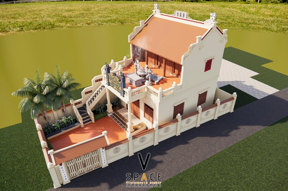 Dự án thiết kế nhà thờ họ 2 tầng 2 mái tại Gia viễn Ninh Bình > Dự án thiết kế nhà thờ họ 2 tầng 2 mái tại Gia viễn Ninh Bình