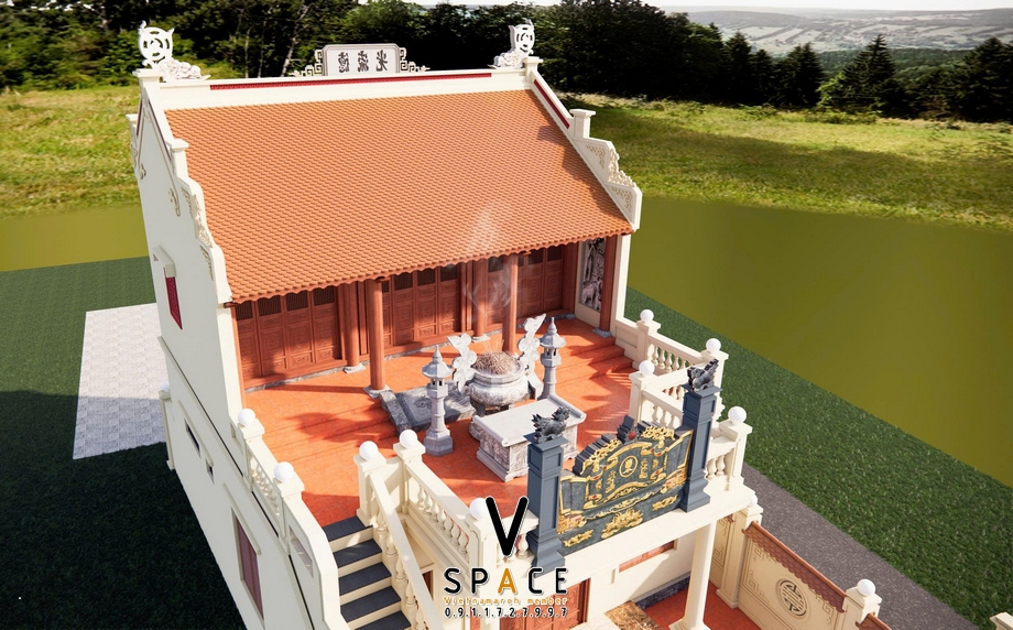 Dự án thiết kế nhà thờ họ 2 tầng 2 mái tại Gia viễn Ninh Bình > Dự án thiết kế nhà thờ họ 2 tầng 2 mái tại Gia viễn Ninh Bình