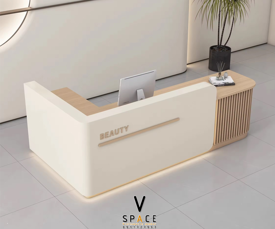 Kích thước quầy lễ tân chữ L tiêu chuẩn > Kích thước quầy lễ tân chữ L tiêu chuẩn