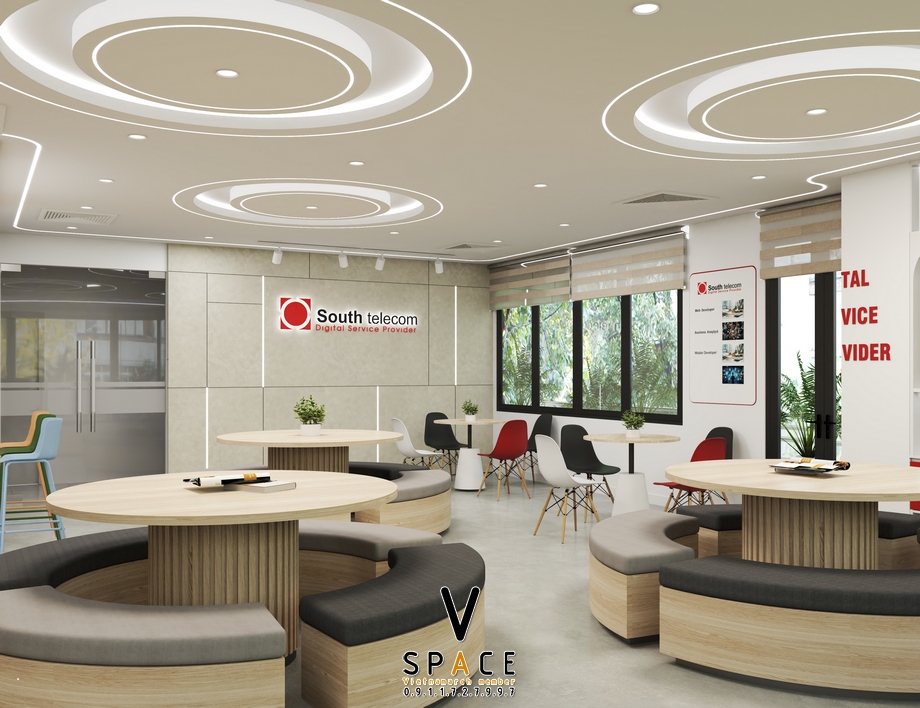 Dự án thiết kế khu vực cafe kết hợp làm việc tại tòa nhà ST Building > Dự án thiết kế khu vực cafe kết hợp làm việc tại tòa nhà ST Building
