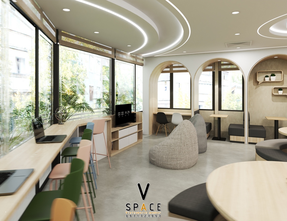 Dự án thiết kế khu vực cafe kết hợp làm việc tại tòa nhà ST Building > Dự án thiết kế khu vực cafe kết hợp làm việc tại tòa nhà ST Building