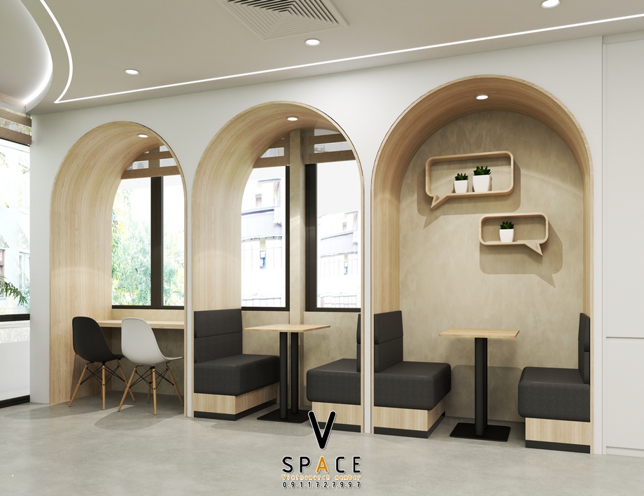 Dự án thiết kế khu vực cafe kết hợp làm việc tại tòa nhà ST Building > Dự án thiết kế khu vực cafe kết hợp làm việc tại tòa nhà ST Building