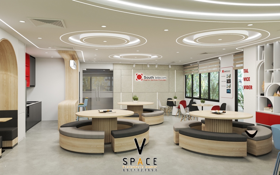 Dự án thiết kế khu vực cafe kết hợp làm việc tại tòa nhà ST Building > Dự án thiết kế khu vực cafe kết hợp làm việc tại tòa nhà ST Building