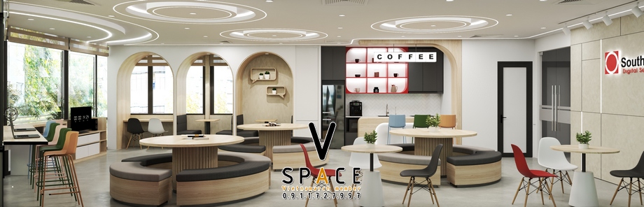 Dự án thiết kế khu vực cafe kết hợp làm việc tại tòa nhà ST Building > Dự án thiết kế khu vực cafe kết hợp làm việc tại tòa nhà ST Building