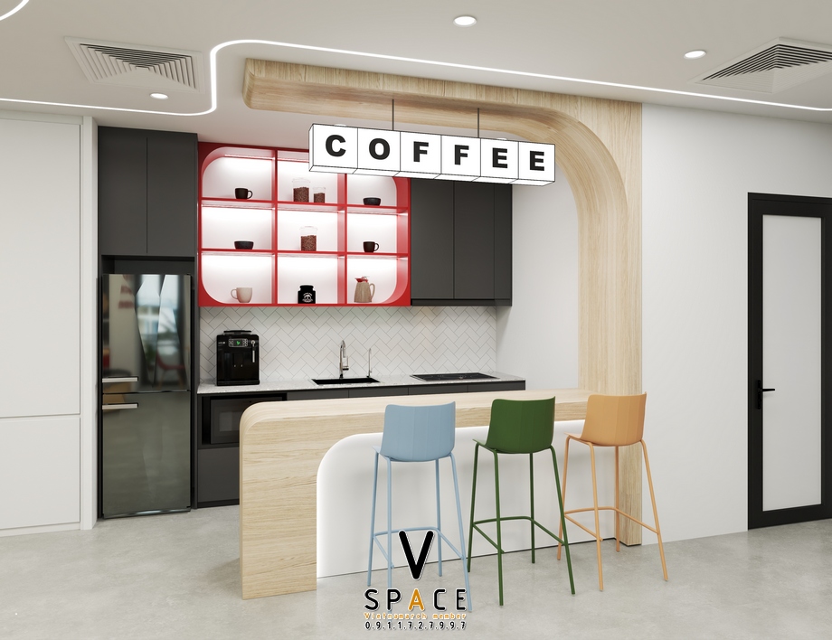 Dự án thiết kế khu vực cafe kết hợp làm việc tại tòa nhà ST Building > Dự án thiết kế khu vực cafe kết hợp làm việc tại tòa nhà ST Building