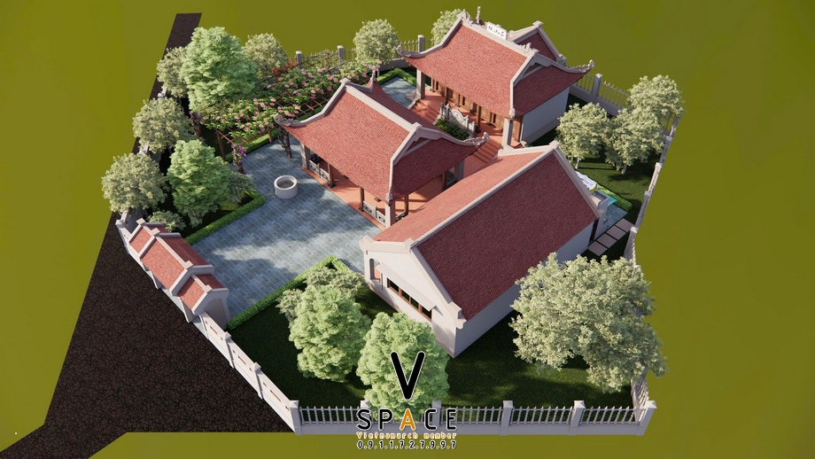 Dự án thiết kế thi công nhà thờ chữ nhị 4 mái tại Hà Tĩnh > Thiết kế thi công nhà thờ chữ nhị 4 mái tại Hà Tĩnh