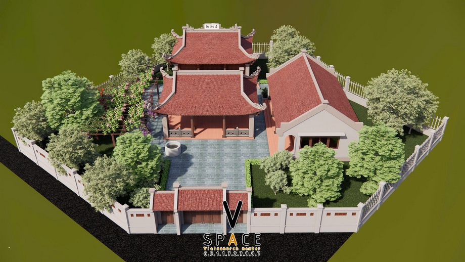 Dự án thiết kế thi công nhà thờ chữ nhị 4 mái tại Hà Tĩnh > Thiết kế thi công nhà thờ chữ nhị 4 mái tại Hà Tĩnh