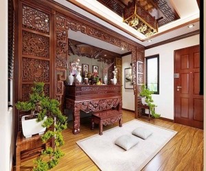 Cách bảo vệ bàn thờ khỏi âm khí khi gần khu vực đất thấp hoặc ao hồ
