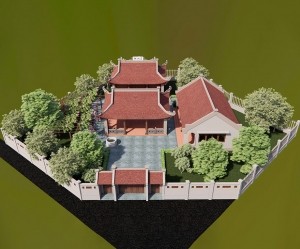 Dự án thiết kế thi công nhà thờ chữ nhị 4 mái tại Hà Tĩnh
